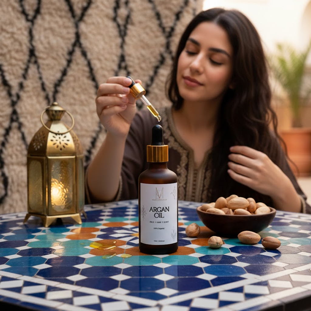 Cosmetic Organic Moroccan Argan Oil for Smoothing & Damage Repair